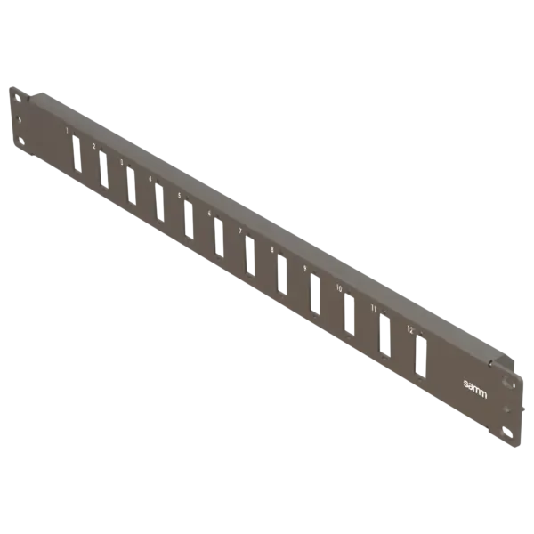 19-1u-fp4-12-dubleks-fiber-adaptorler-icin-on-panel-bos-siyah-mio-serisi-samm-teknoloji-16152-14-B 19” 1U, FP4 12 Dubleks, Fiber Adaptörler için Ön Panel, Boş, Siyah
