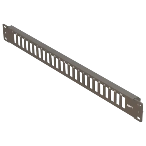 19-1u-fp5-24-dubleks-fiber-adaptorler-icin-on-panel-bos-siyah-mio-serisi-samm-teknoloji-16153-14-B 19” 1U, FP5 24 Dubleks, Fiber Adaptörler için Ön Panel, Boş, Siyah