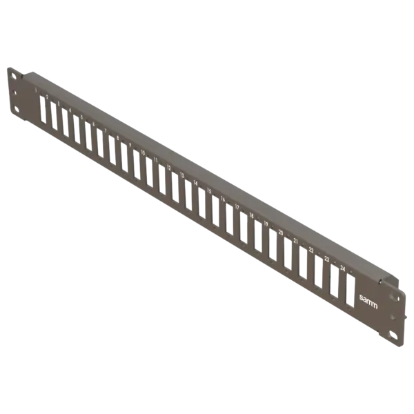 19-1u-fp5-24-dubleks-fiber-adaptorler-icin-on-panel-bos-siyah-mio-serisi-samm-teknoloji-16153-14-B 19” 1U, FP5 24 Dubleks, Fiber Adaptörler için Ön Panel, Boş, Siyah