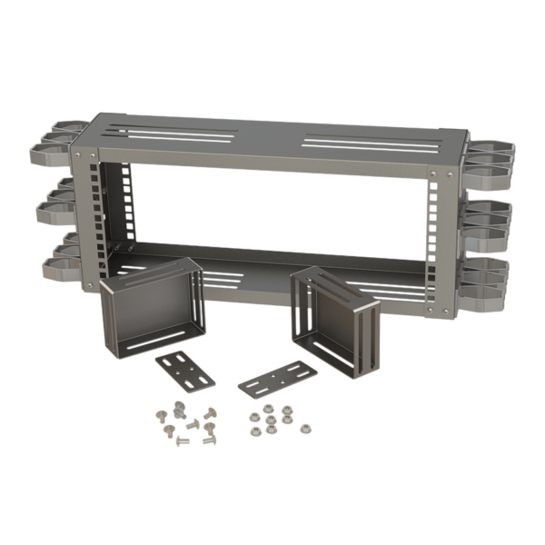 19” 4U Overhead Mounting Rack Frame | Including Side Organizers