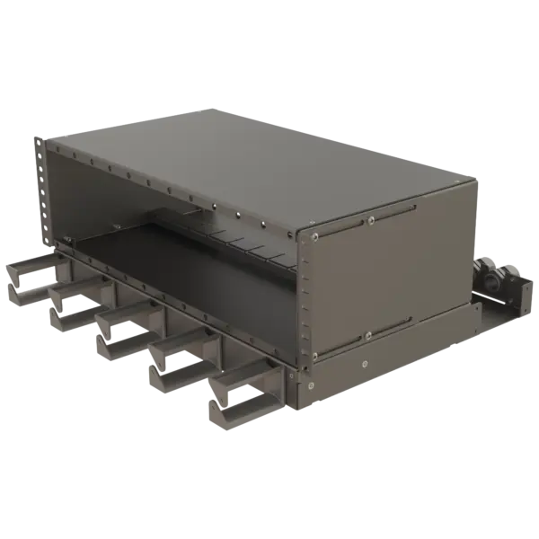 4U Sub-rack Panel with Over-length Management Shelf | 12 Modules | Front Access