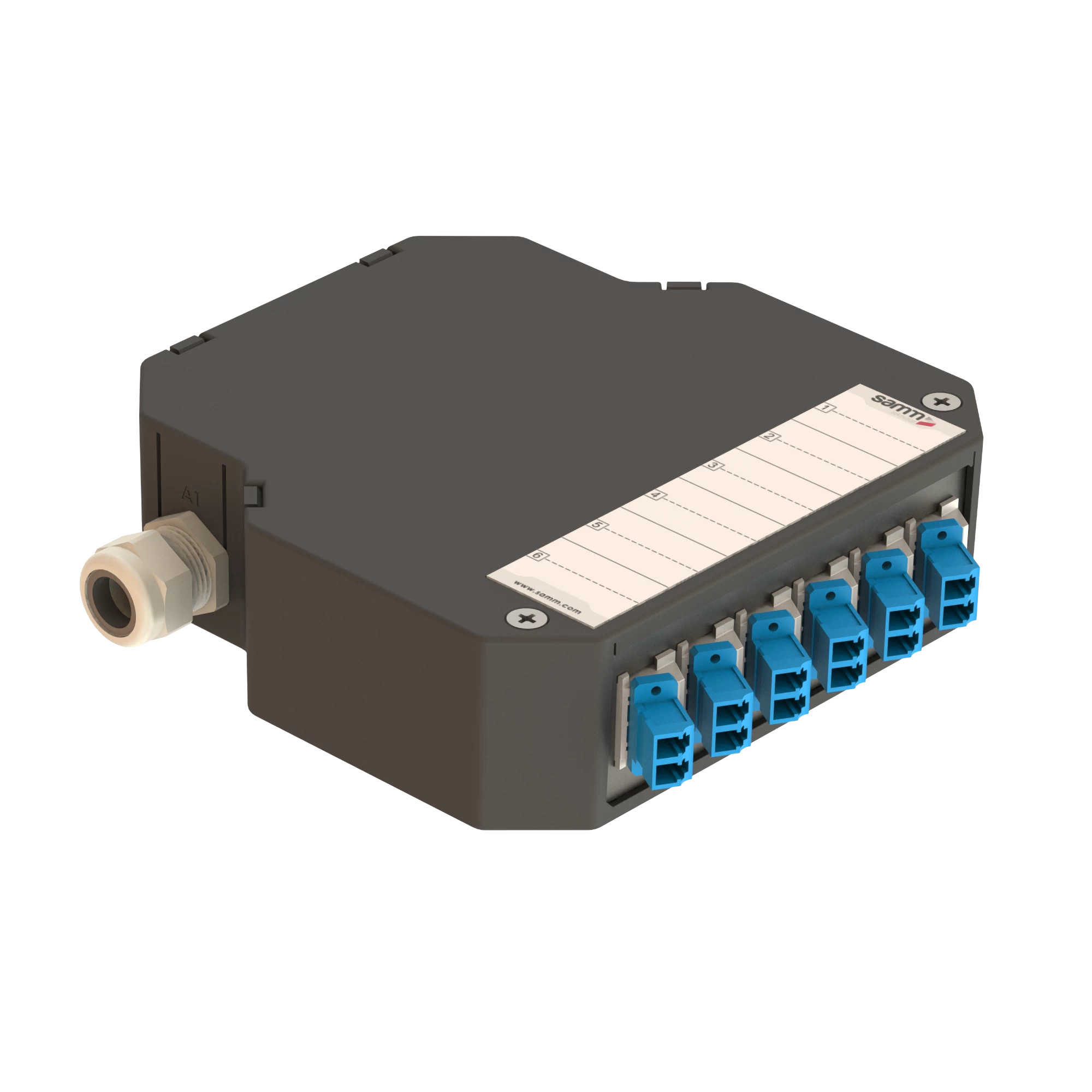 Dp2 Box DIN Rail Termination Box | 6 LC Duplex Angled | DP2 | Infitek Bilişim ...