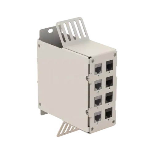 din-rayli-bakir-network-sonlandirma-modulu-bakir-patch-panel-samm-teknoloji-16162-14-B DIN Raylı Bakır Network Sonlandırma Modülü