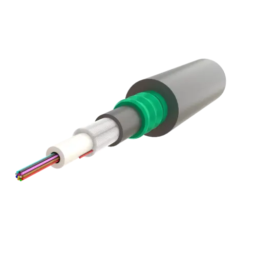 Double Jacketed Steel Armoured Central Loose Tube Fiber Optic Cable | Gel-Filled Dry Core | A-D1Q(ZN-GY)2Y(SR)2Y | UP to 24F