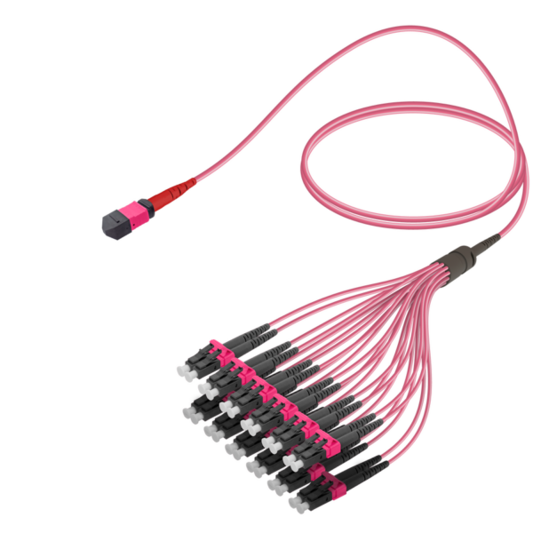 Female MTP Elite to LC/UPC Fanout | Base-24 | Multi Mode G651.OM4 | 3.0/1.8mm