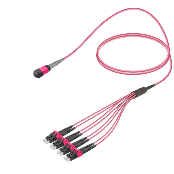 Female MTP Elite to LC/UPC Fanout | Base-8 | Multi Mode G651.OM4 | 3.0/1.8mm