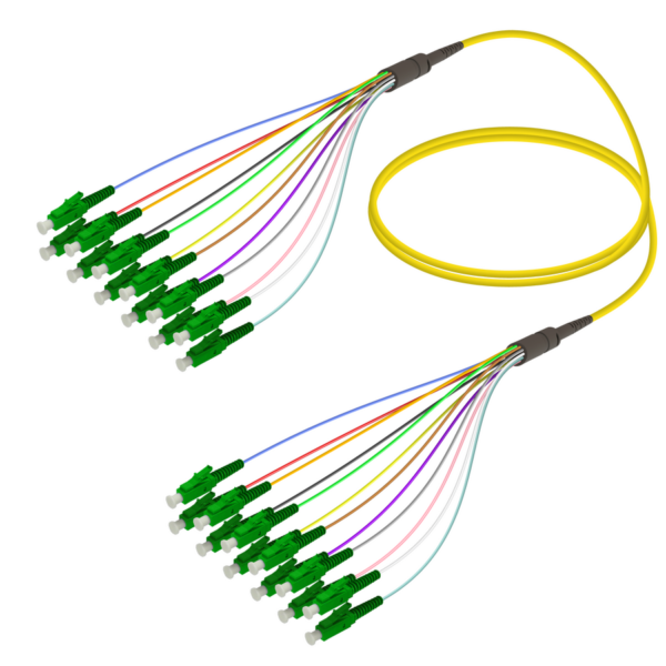 LC/APC-LC/APC | 12 Fibers Fanout | Single Mode G657.A2 | 3.0/0.9mm