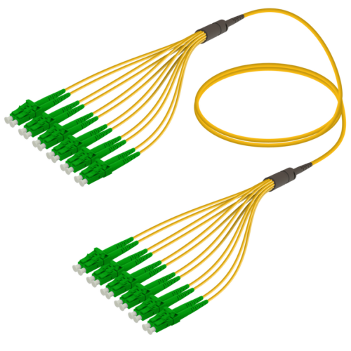 LC/APC-LC/APC | 12 Fibers Fanout | Single Mode G657.A2 | 3.0/1.8mm