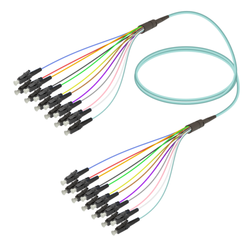 LC/UPC-LC/UPC | 12 Fibers Fanout | Multi Mode G651.OM3 | 3.0/0.9mm
