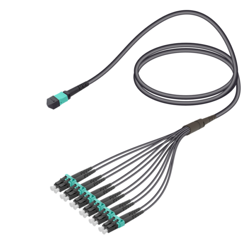 Male MTP Elite to LC/UPC Universal Fanout | Base-12 | Multi Mode G651.OM3 | 4.8/1.8mm