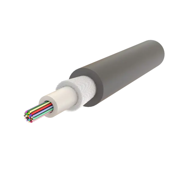 Metal İçermeyen Zırhlı Merkezi Loose Tube Fiber Optik Kablo | Jel Dolgulu | U-D1Q(ZN-GY)BH | 24F’ye kadar | Universal