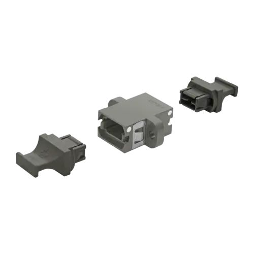 MTP Simpleks Adaptör | Flanşlı | Aligned Key | 2 Toz Kapaklı US Conec (12221)