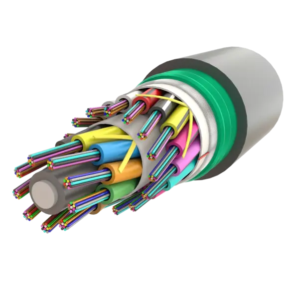 Oluklu Çelik Zırhlı Çoklu Loose Tube Fiber Optik Kablo | Jel Dolgulu | UT-D1Q(ZN-GY)(SR)H | 288F’ye kadar | Universal
