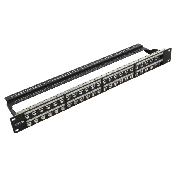 Boş Modüler Düz HD Patch Panel | 1U CAT-6A | 48 Port