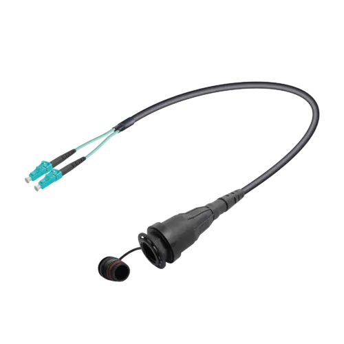 QCS Harsh Environment Multi-mode OM3 Fiber Cable Assembly | QCS-Female to LC-Duplex