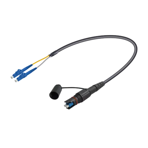 QCS Harsh Environment Single Mode A2 Fiber Cable Assembly | QCS-Male to LC-Duplex