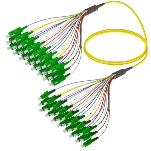 SC/APC-LC/APC | 24 Fibers Fanout | Single Mode G657.A2 | 3.0/0.9mm