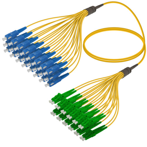 SC/UPC-LC/APC | 24 Fibers Fanout | Single Mode G657.A2 | 3.0/1.8mm