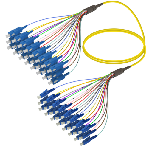 SC/UPC-LC/UPC | 24 Fibers Fanout | Single Mode G657.A2 | 3.0/0.9mm