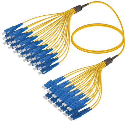 SC/UPC-LC/UPC | 24 Fibers Fanout | Single Mode G657.A2 | 3.0/1.8mm