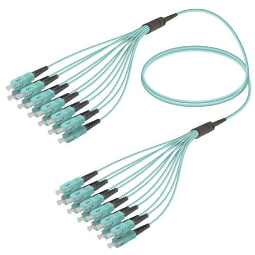 SC/UPC-SC/UPC | 12 Fibers Fanout | Multi Mode G651.OM3 | 3.0/1.8mm