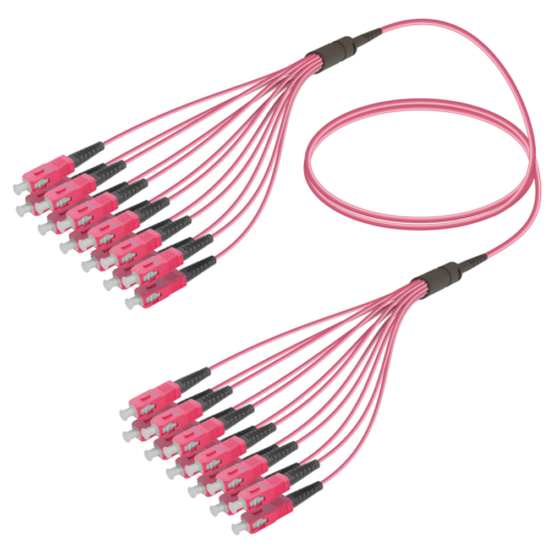 SC/UPC-SC/UPC | 12 Fibers Fanout | Multi Mode G651.OM4 | 3.0/1.8mm