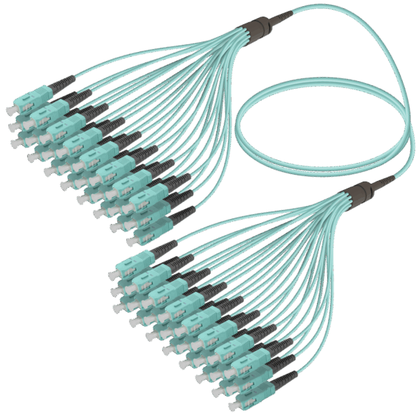 SC/UPC-SC/UPC | 24 Fiber Fanout | Multi Mode G651.OM3 | 3.0/1.8mm
