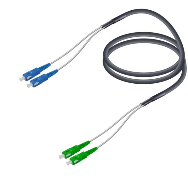 SC/UPC-SC/APC | Single Mode G657.A2 Corrugated Steel FTTA Breakout | 7.0x2.85mm