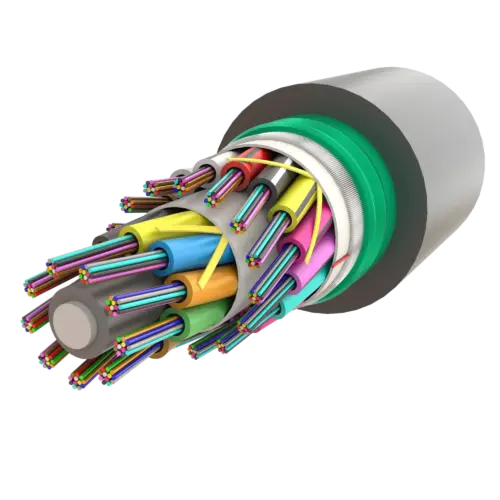Steel Armoured Multi Loose Tube Fiber Optic Cable | Gel-Filled Dry Core | AT-D1Q(ZN-GY)(SR)2Y | 432F