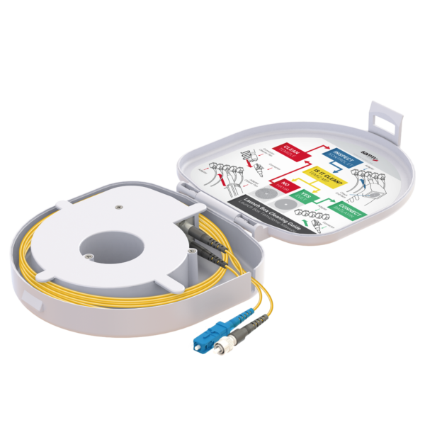 through-type-otdr-launch-box-a2-sc-upc-fc-upc-1000-m-otdr-launch-box-samm-teknoloji-5020-11-B Through Type Fiber Optic OTDR Launch Box | Single Mode G657.A2 | SC UPC/FC UPC | 1000 meters