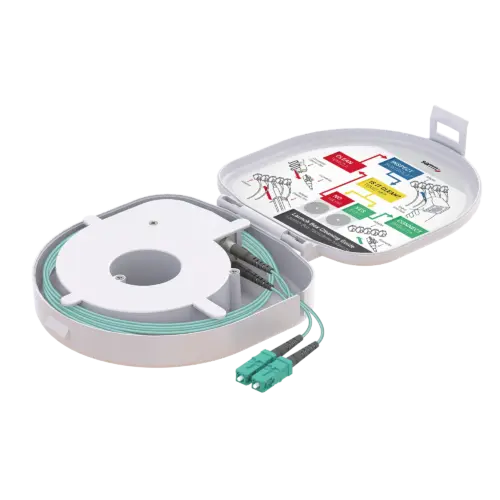 through-type-otdr-launch-box-om3-sc-upc-sc-upc-150-m-otdr-launch-box-samm-teknoloji-4634-10-B Through Type Fiber Optic OTDR Launch Box | Multi-Mode G651.OM3 | SC UPC/SC UPC | 150 meters